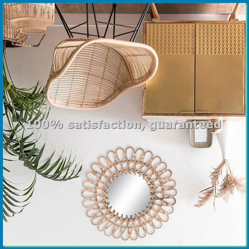 Rattan Mirror Round - Espejo Redondo de Mimbre Nórdico de