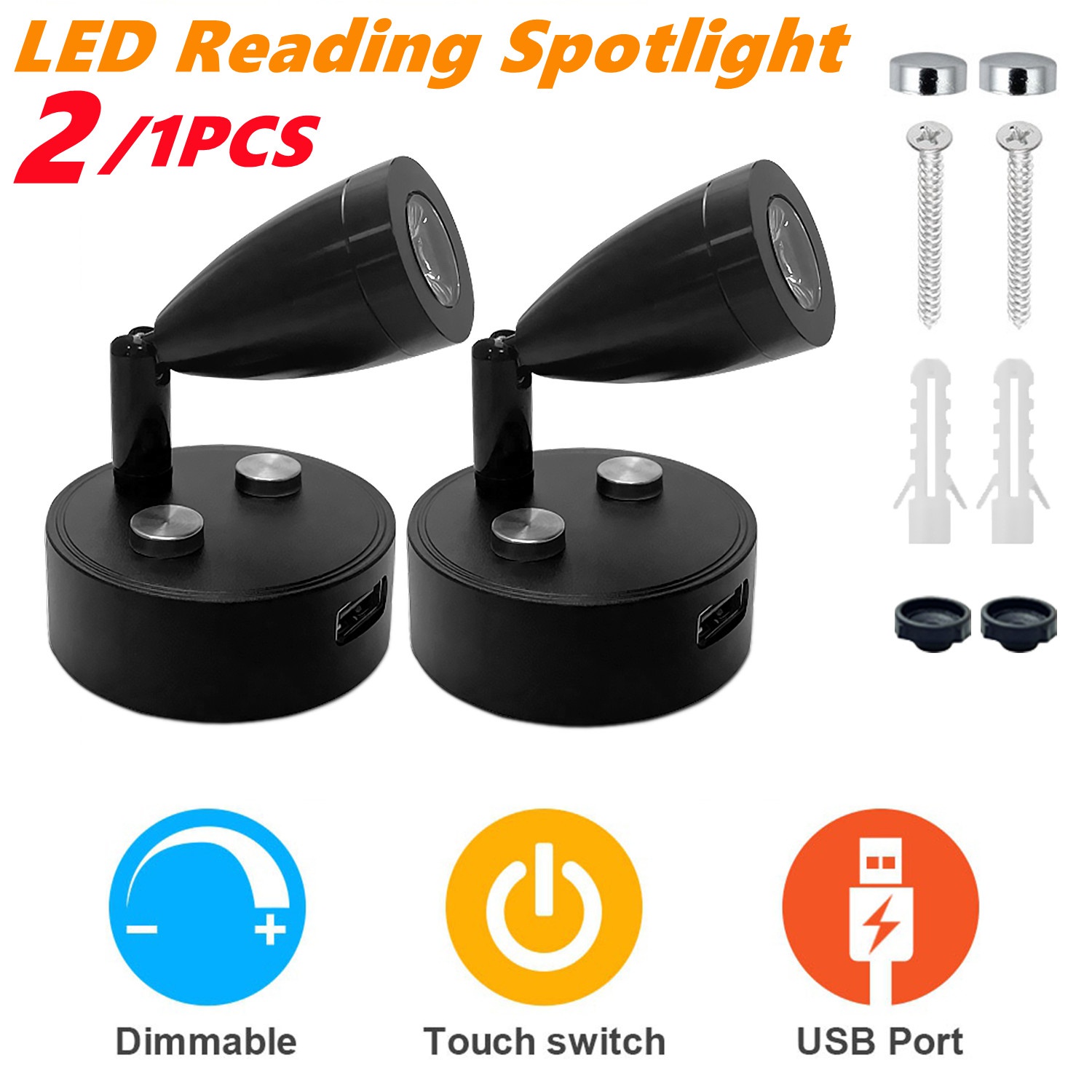 Interior Design Icon - 2/1 Uds. Plata/Negro DC 12-24V accesorios