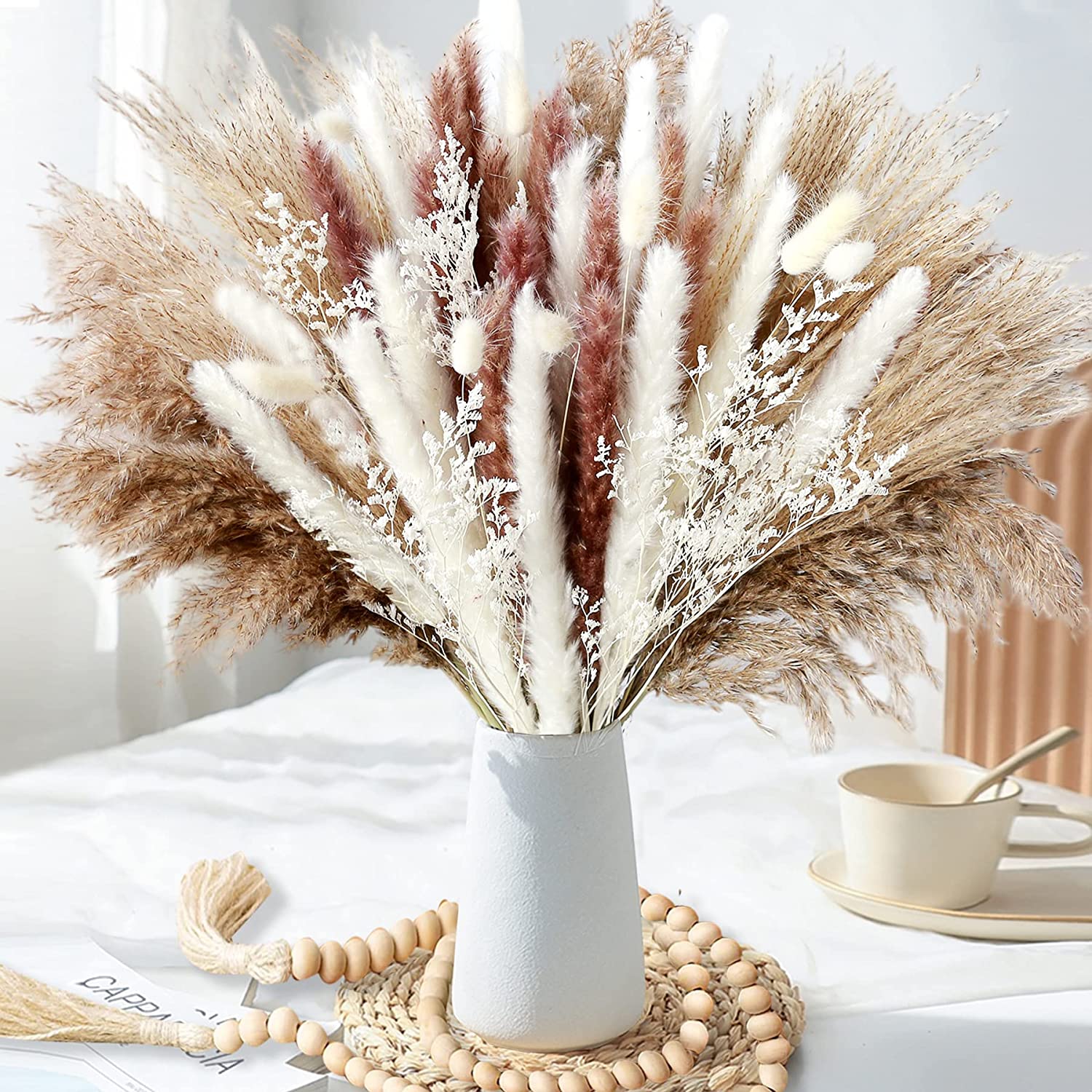 Dried Pampas Bundle - Decoración de mesa para el hogar,