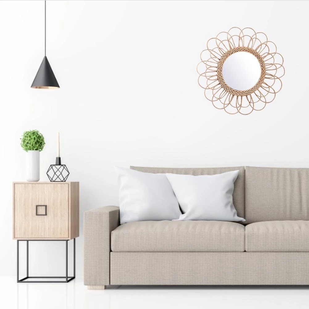 Espejo de ratán, arte innovado - Rattan Mirror Round reseña y precio