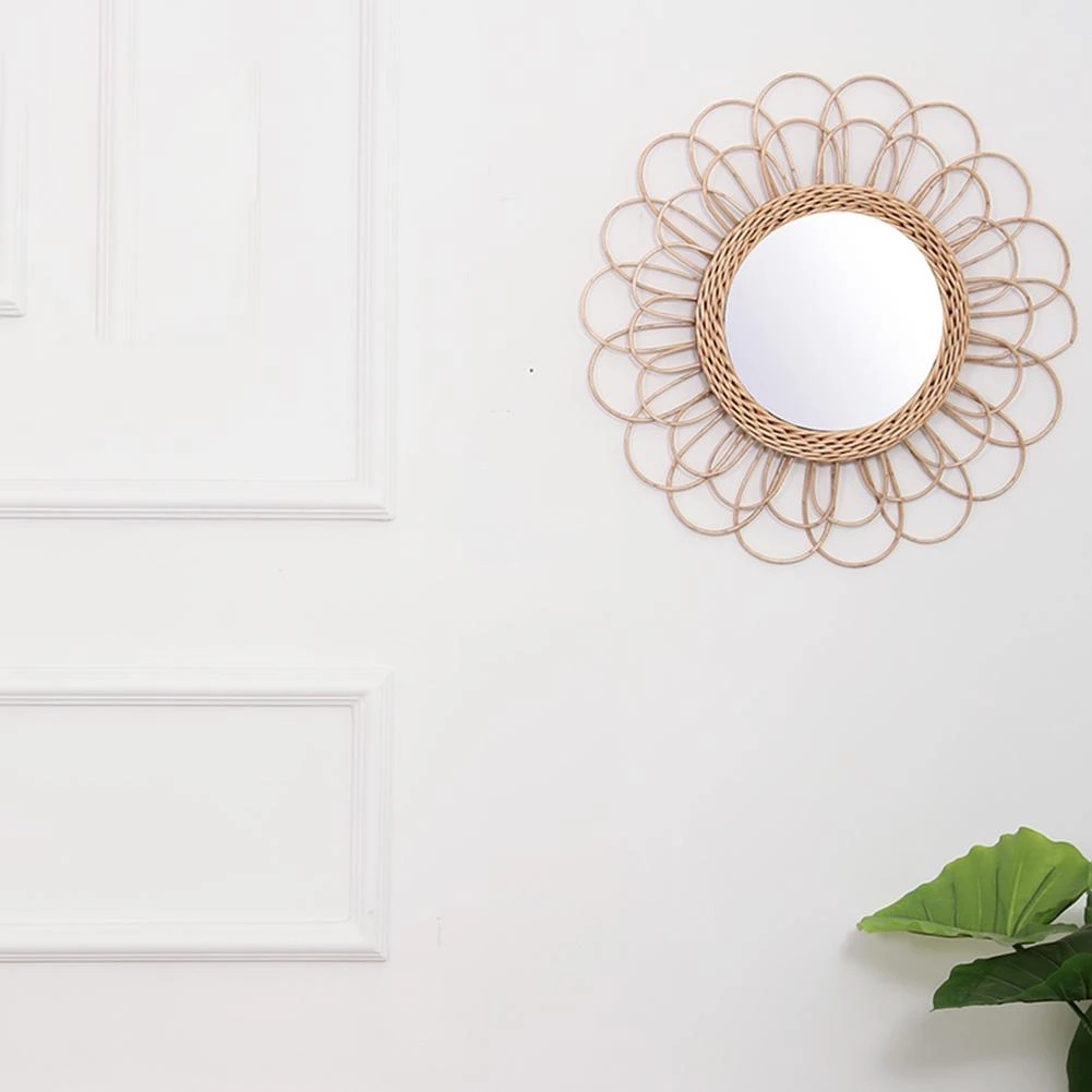 Espejo de ratán, arte innovado - Rattan Mirror Round reseña y precio