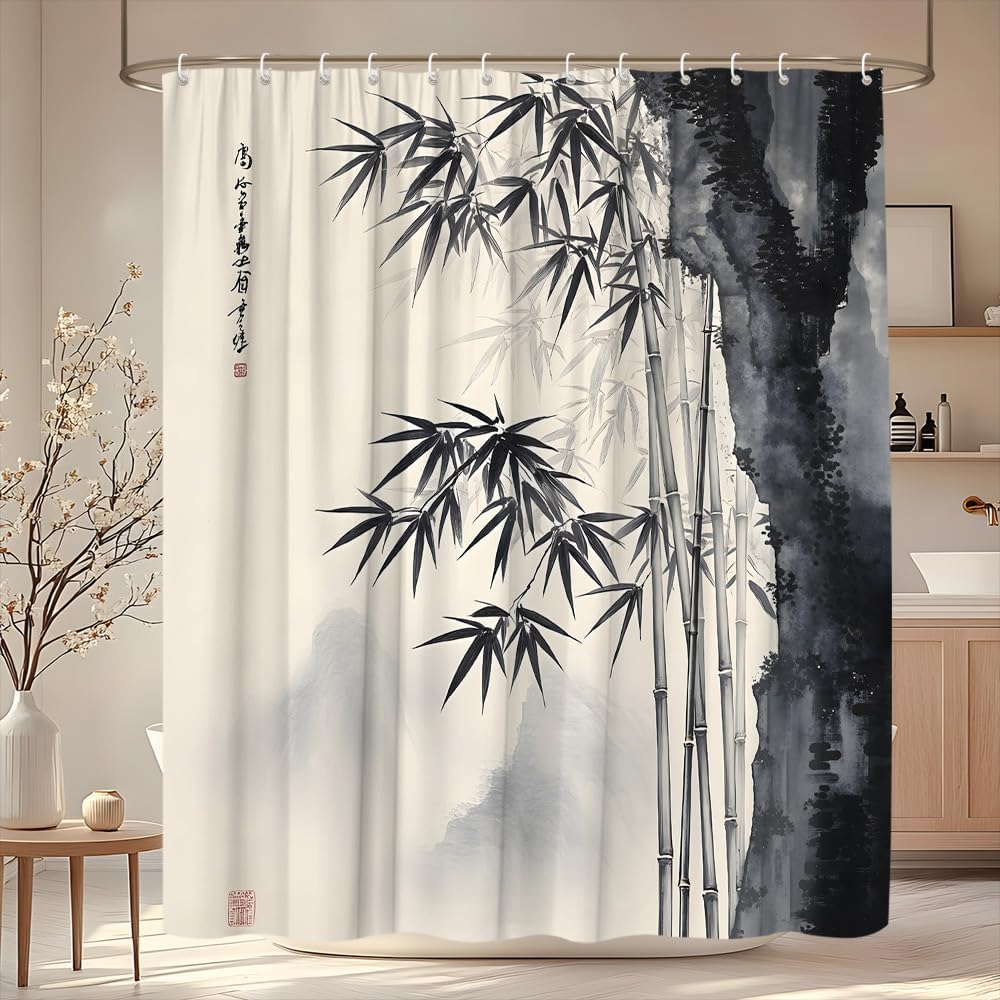 Cortina de Ducha Decorativa co - Interior Design Zen reseña y precio