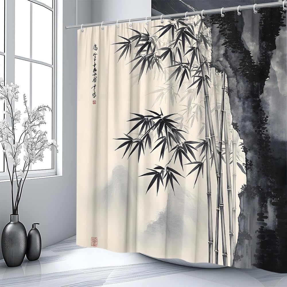 Cortina de Ducha Decorativa co - Interior Design Zen reseña y precio