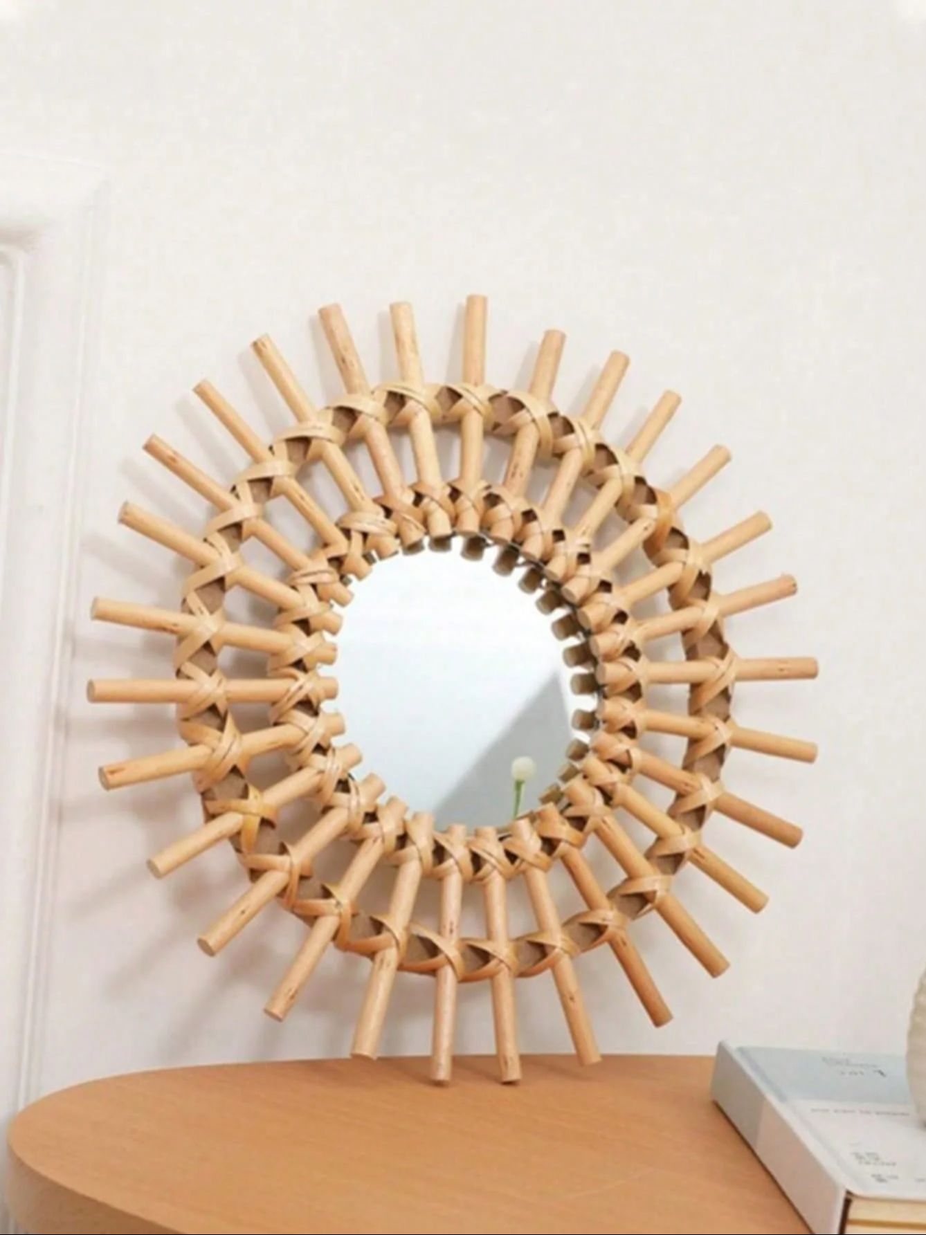 Espejo de pared de ratán bohem - Rattan Mirror Round reseña y precio