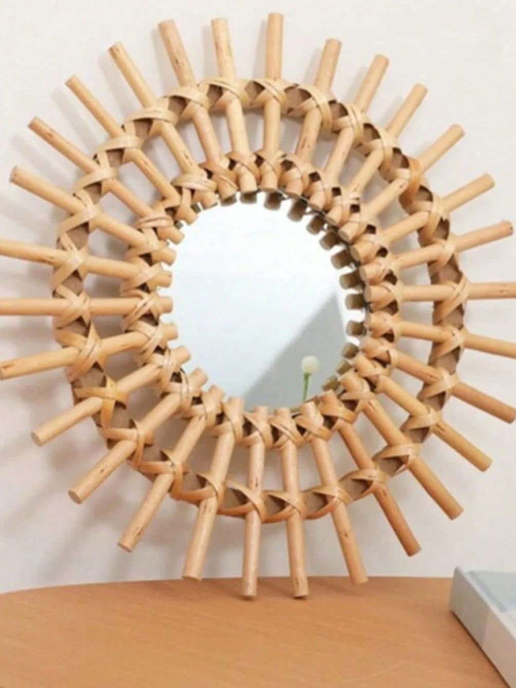 Espejo de pared de ratán bohem - Rattan Mirror Round reseña y precio