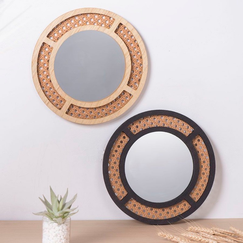 Espejo decorativo creativo hec - Rattan Mirror Round reseña y precio