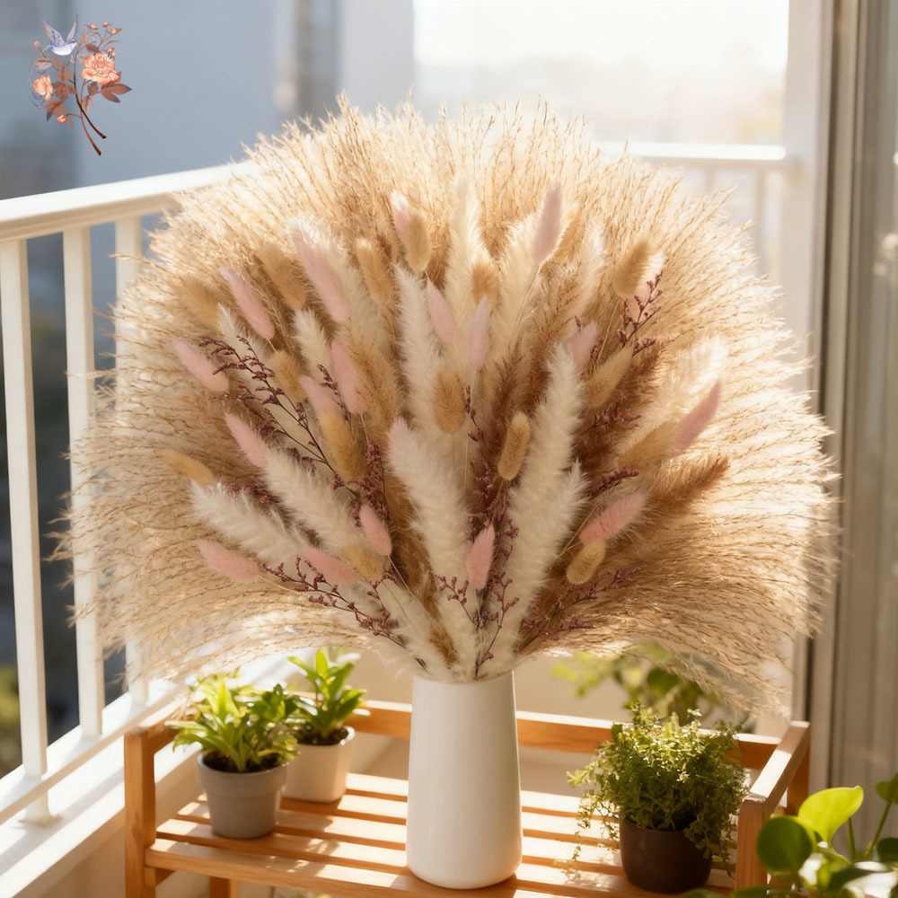 Mechones de colas de conejo Pa - Dried Pampas Bundle reseña y precio