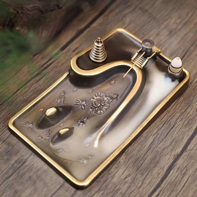 Quemador de Incienso de Cobre  - Interior Design Zen reseña y precio