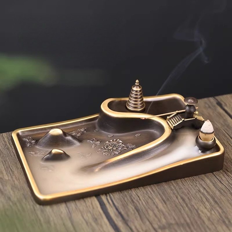 Quemador de Incienso de Cobre  - Interior Design Zen reseña y precio