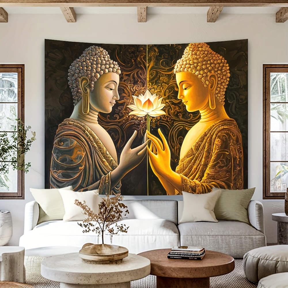 Tapiz de pared de loto de Buda - Interior Design Zen reseña y precio