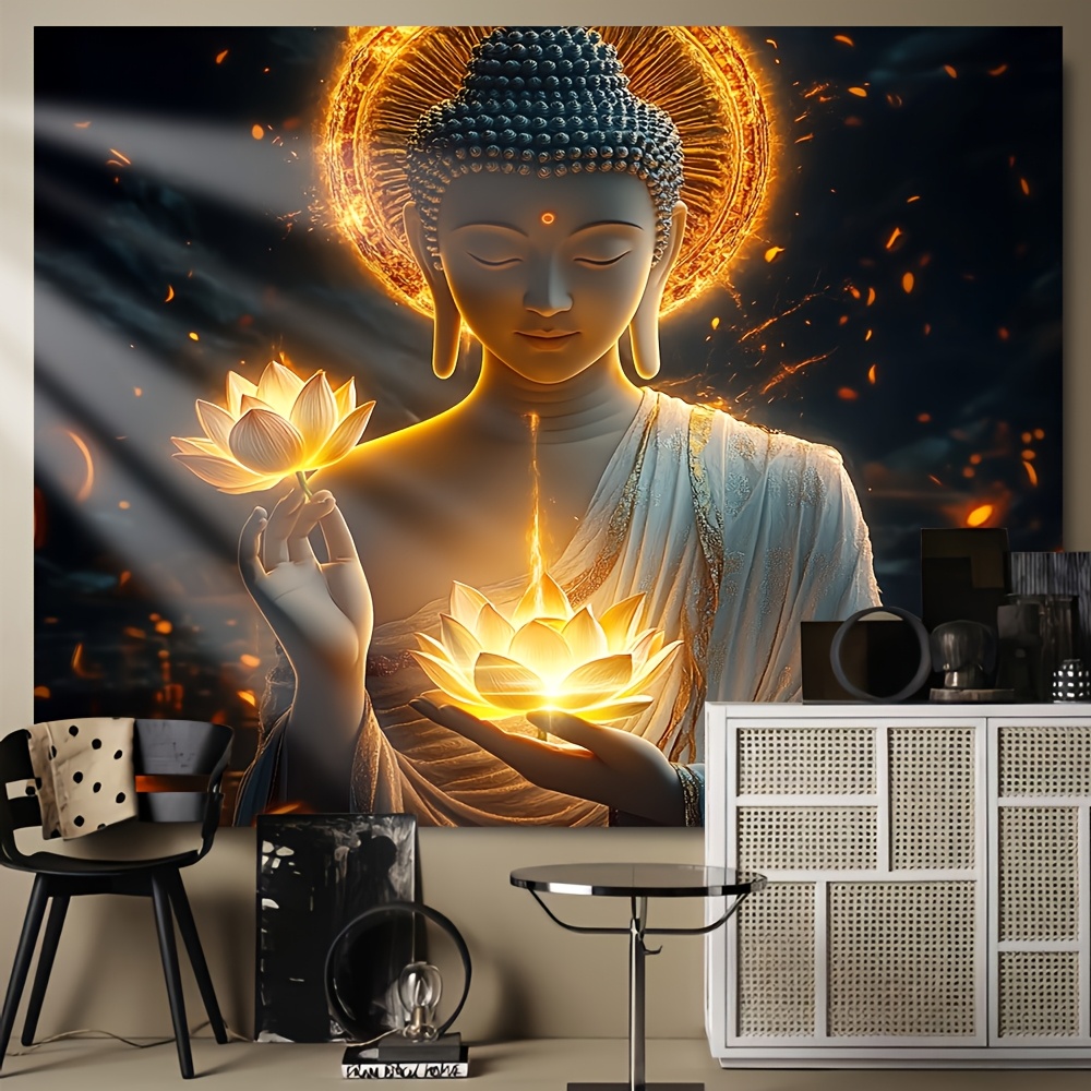 Arte Mural de Buda con Flor de - Interior Design Zen reseña y precio