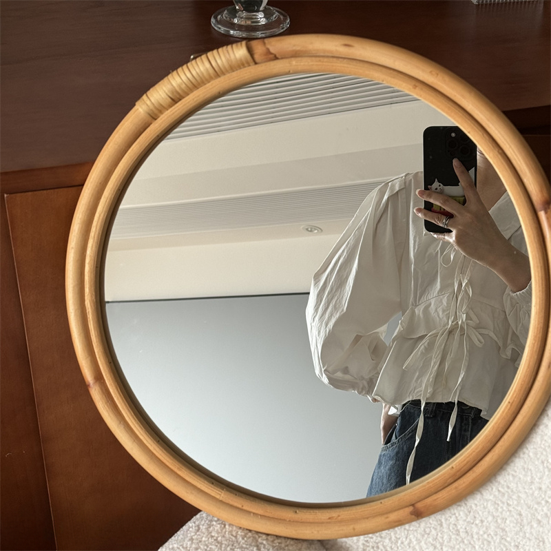 Espejo de mimbre Medieval, esp - Rattan Mirror Round reseña y precio