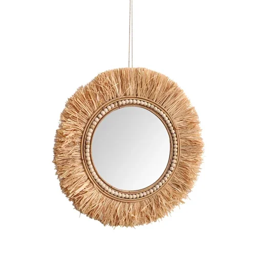 Espejos decorativos de ratán p - Rattan Mirror Round reseña y precio