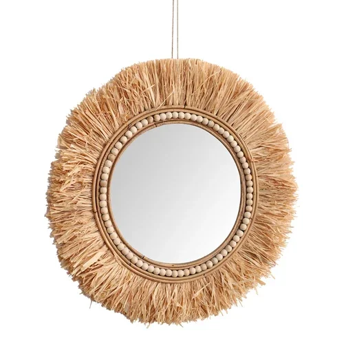 Espejos decorativos de ratán p - Rattan Mirror Round reseña y precio