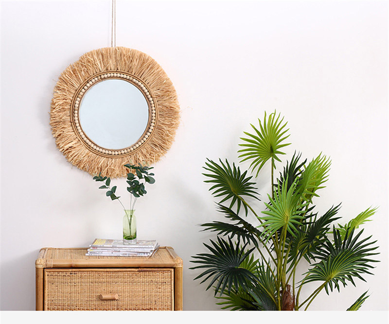 Espejos decorativos de ratán p - Rattan Mirror Round reseña y precio