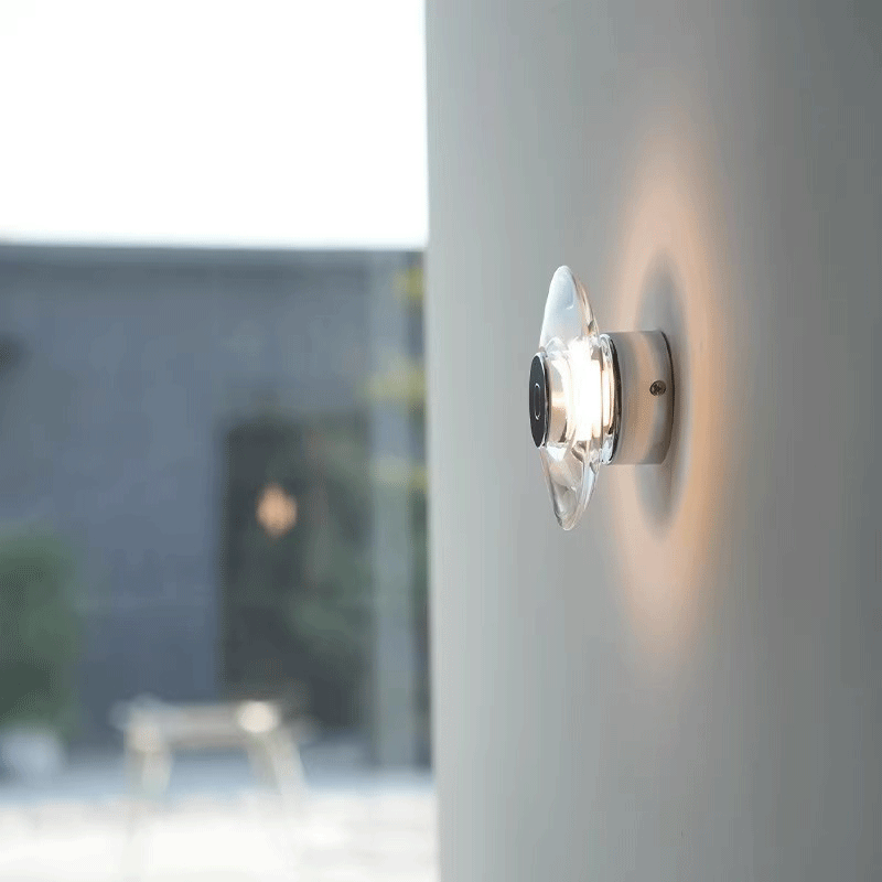 Lámpara de noche de cristal re - Rattan Mirror Round reseña y precio