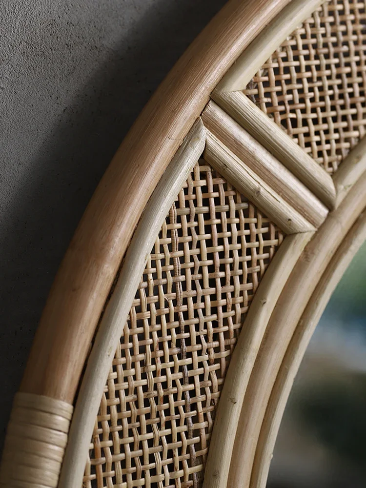 Espejo Redondo Retro de Mimbre - Rattan Mirror Round reseña y precio
