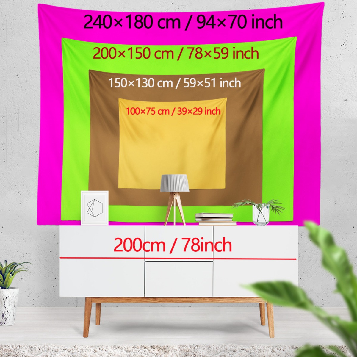 Tapiz de puesta de sol de onda - Interior Design Zen reseña y precio